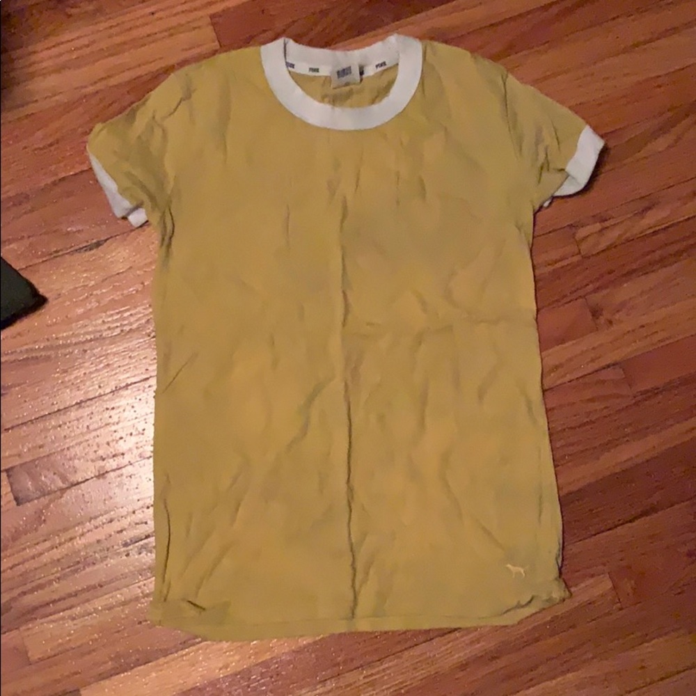 Pink yellow tee shirt